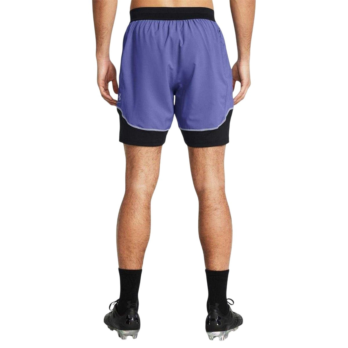 Navy - Back - Under Armour Mens Pro 2 in 1 Relaxed Fit Shorts