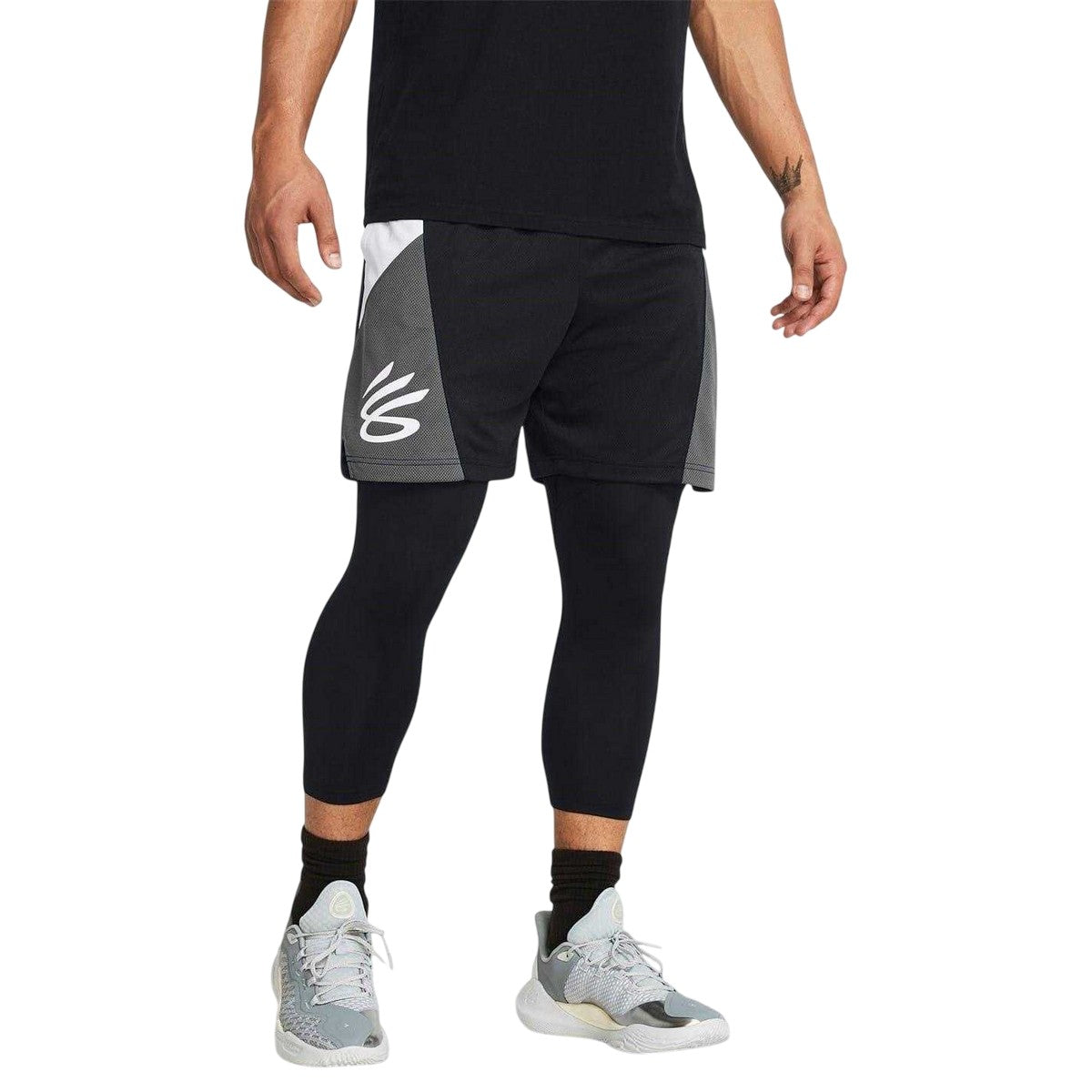 Black-Grey - Lifestyle - Under Armour Mens Graphic Print Basketball Shorts