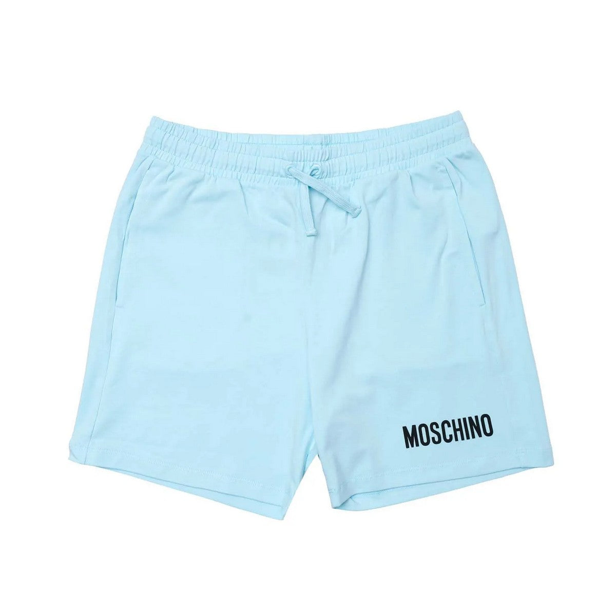 Light Blue - Front - Moschino Boys Print Logo Shorts