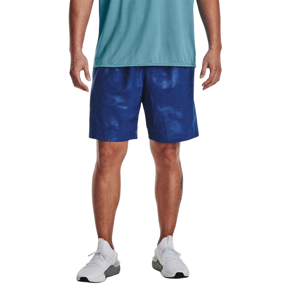 Blue - Side - Under Armour Mens Performance Athletic Workout Shorts