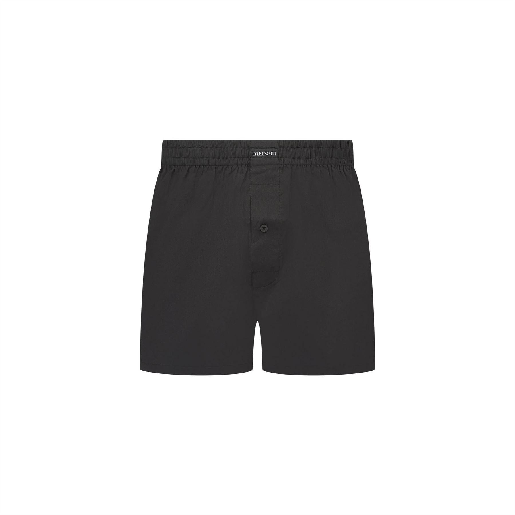 Black - Back - Lyle & Scott Mens Boxer Shorts (Pack of 2)