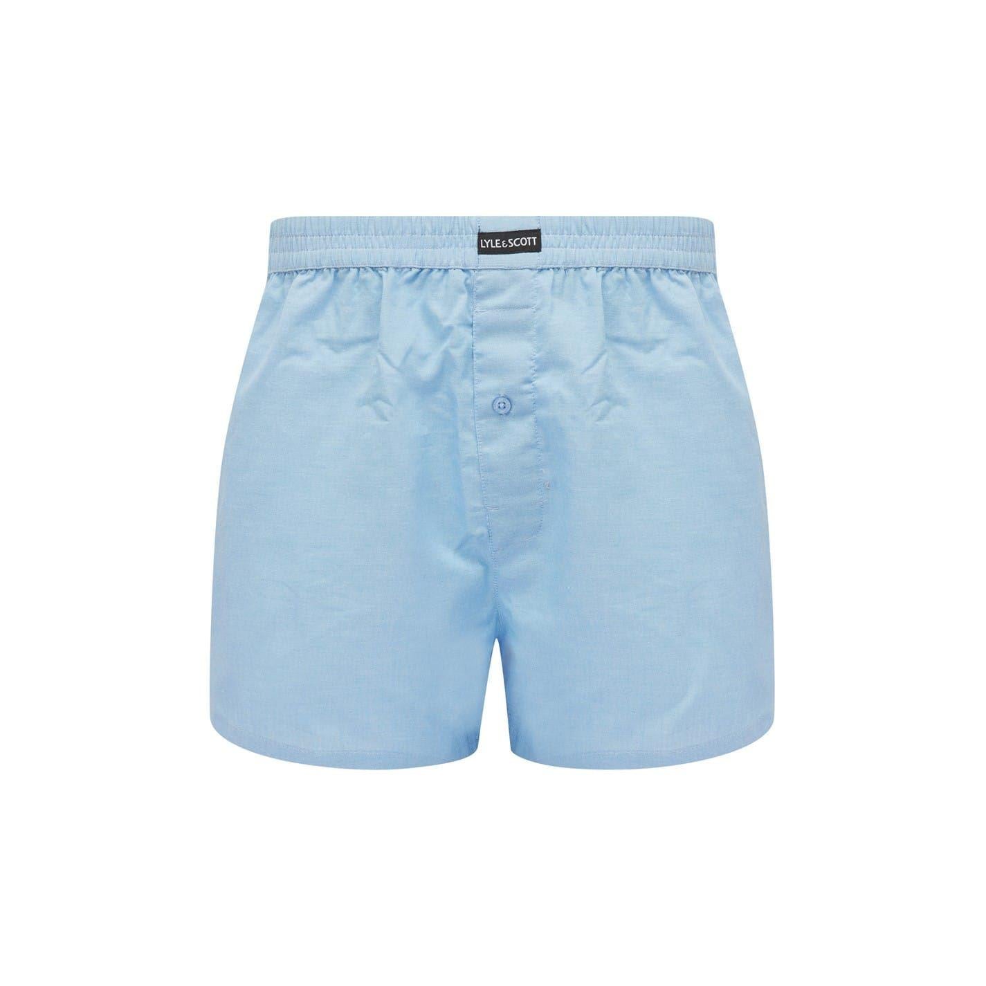 Blue-Peacoat - Back - Lyle & Scott Mens Boxer Shorts (Pack of 2)