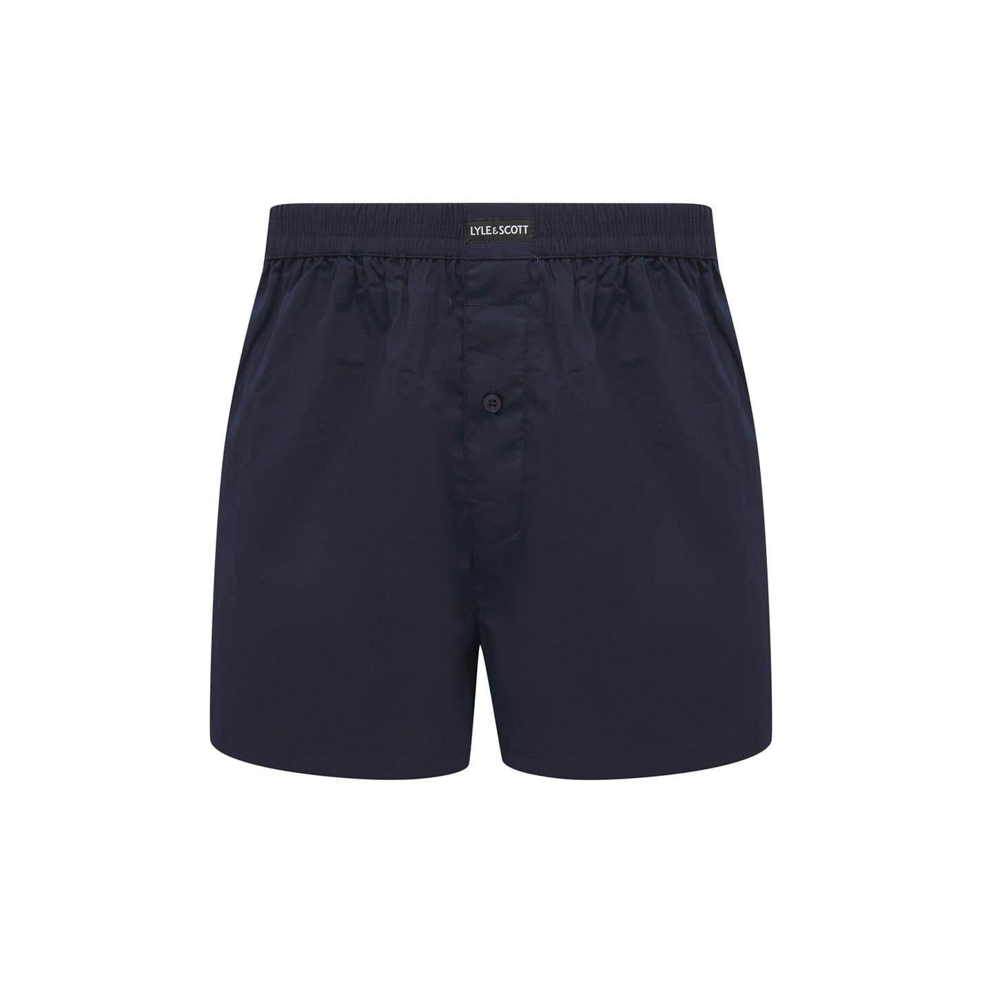 Blue-Peacoat - Side - Lyle & Scott Mens Boxer Shorts (Pack of 2)