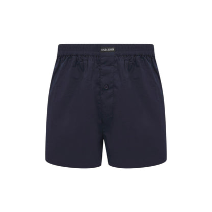 Blue-Peacoat - Side - Lyle & Scott Mens Boxer Shorts (Pack of 2)