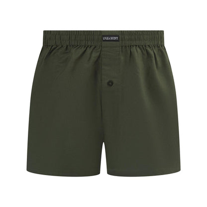 Black-Green - Side - Lyle & Scott Mens Boxer Shorts (Pack of 2)