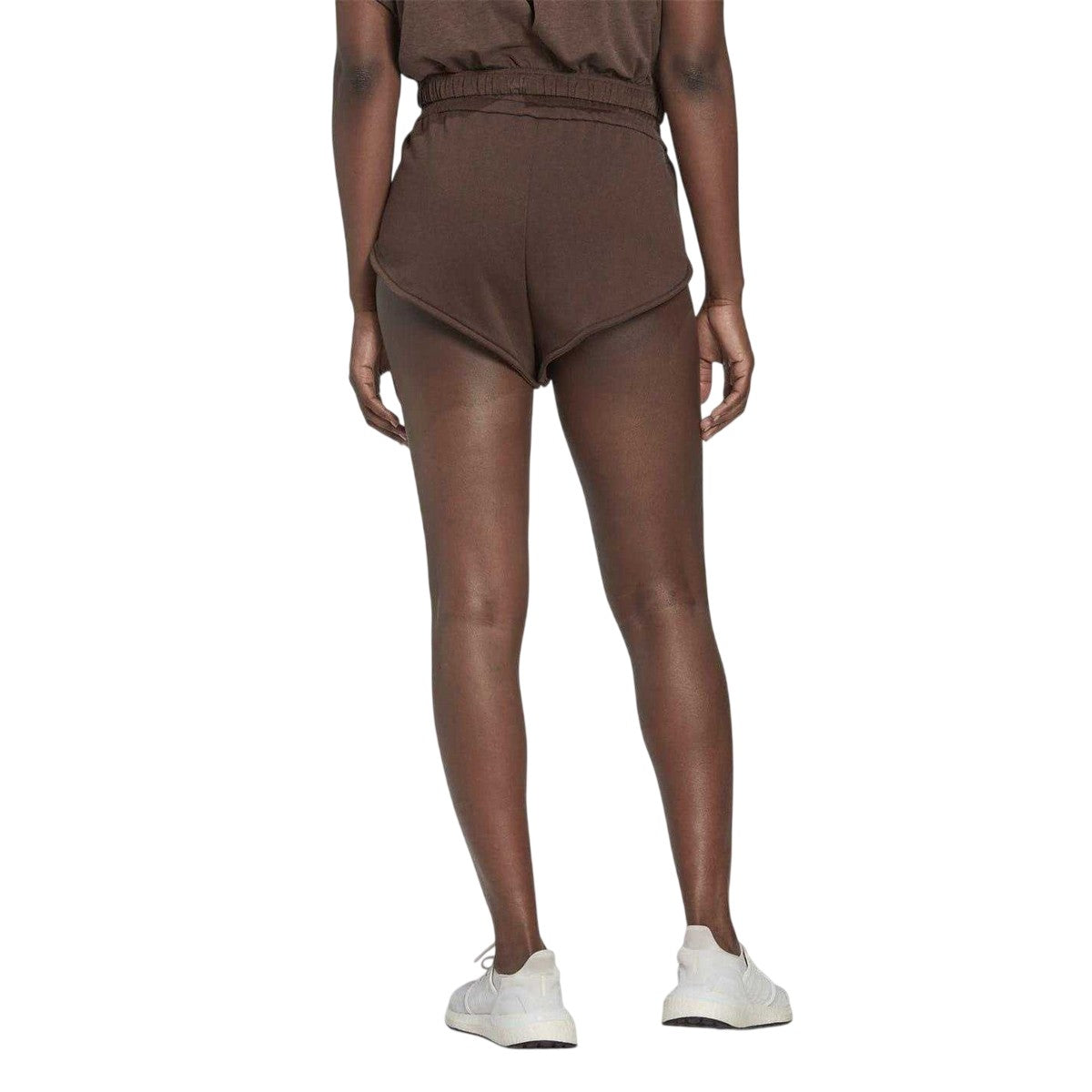 Brown - Back - Adidas Womens-Ladies Cotton Blend Running Shorts