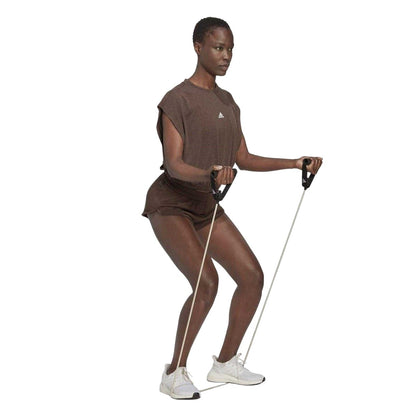 Brown - Lifestyle - Adidas Womens-Ladies Cotton Blend Running Shorts