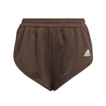 Brown - Front - Adidas Womens-Ladies Cotton Blend Running Shorts