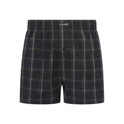 Black - Lifestyle - Lyle & Scott Mens Woven Boxer Shorts (Pack of 3)