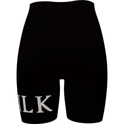 Black - Back - SikSilk Womens-Ladies Slim Cycling Shorts