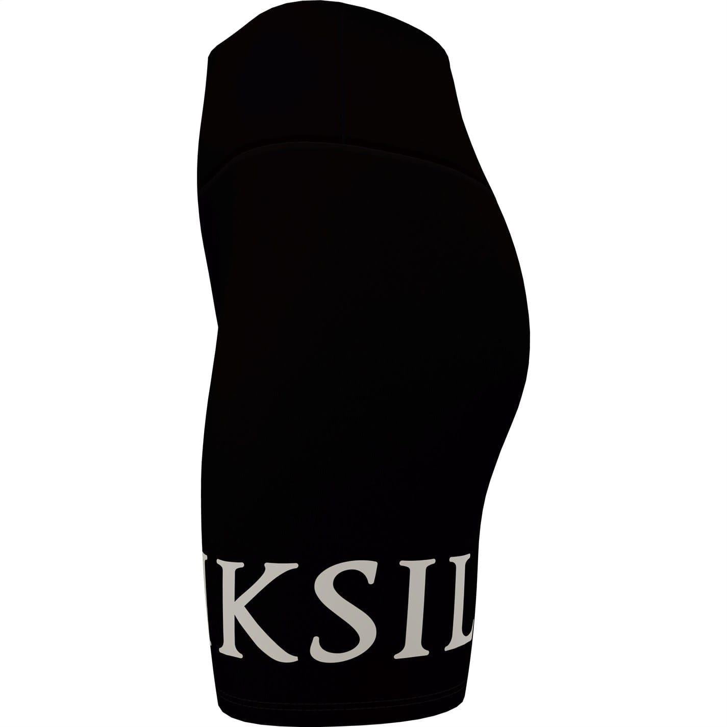 Black - Side - SikSilk Womens-Ladies Slim Cycling Shorts