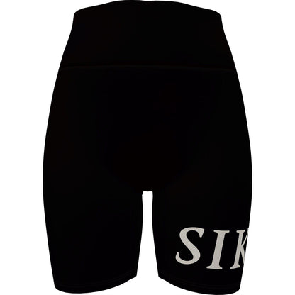 Black - Front - SikSilk Womens-Ladies Slim Cycling Shorts