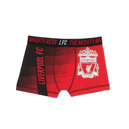 Anfield Red - Back - Liverpool FC Boys Boxer Shorts (Pack of 2)