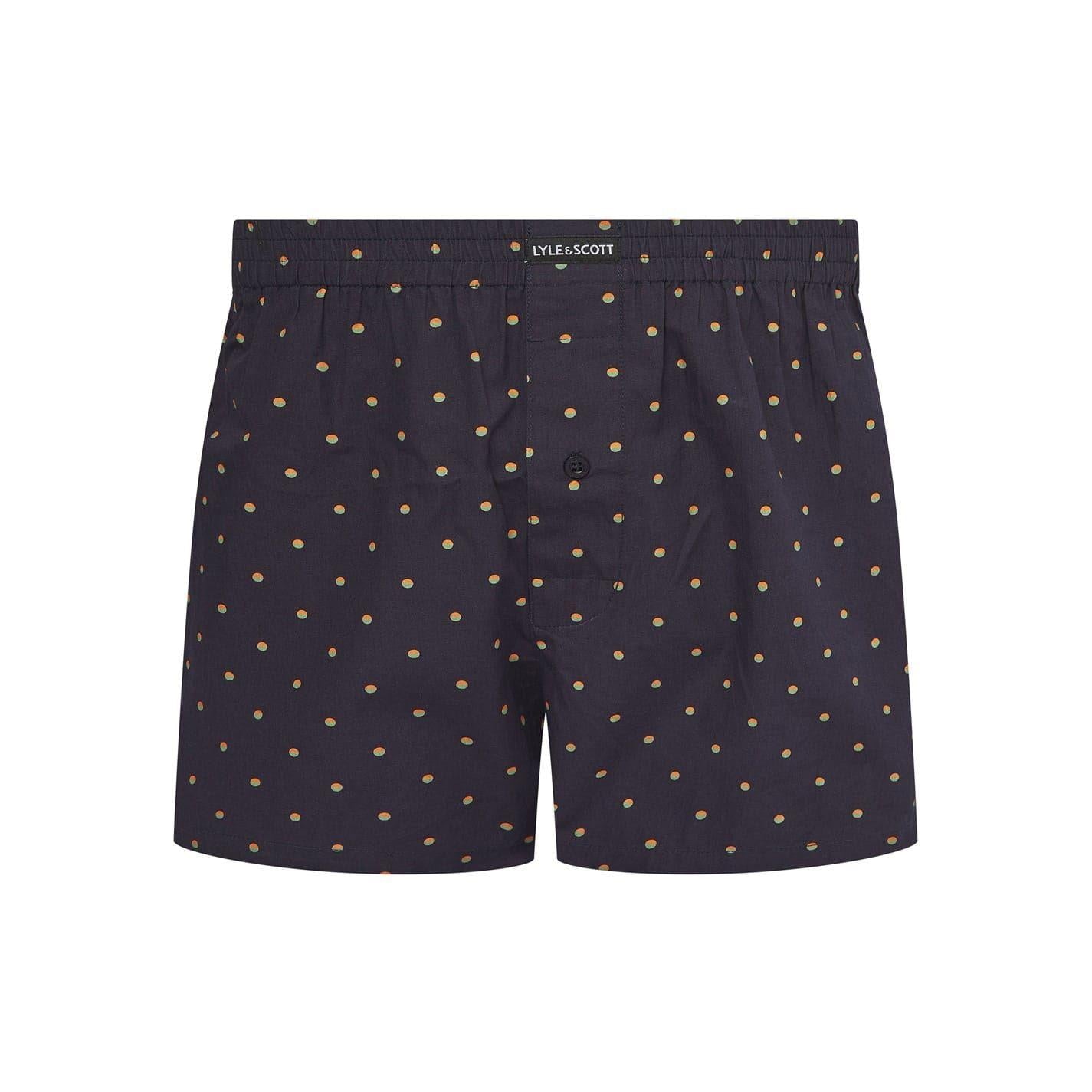 Shale Green - Back - Lyle & Scott Mens Polka Dot Boxer Shorts (Pack of 3)