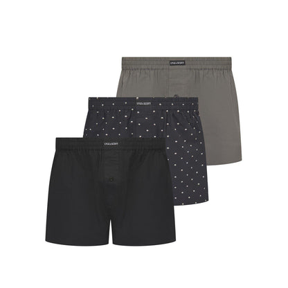 Polka Dot - Front - Lyle & Scott Mens Polka Dot Boxer Shorts (Pack of 3)
