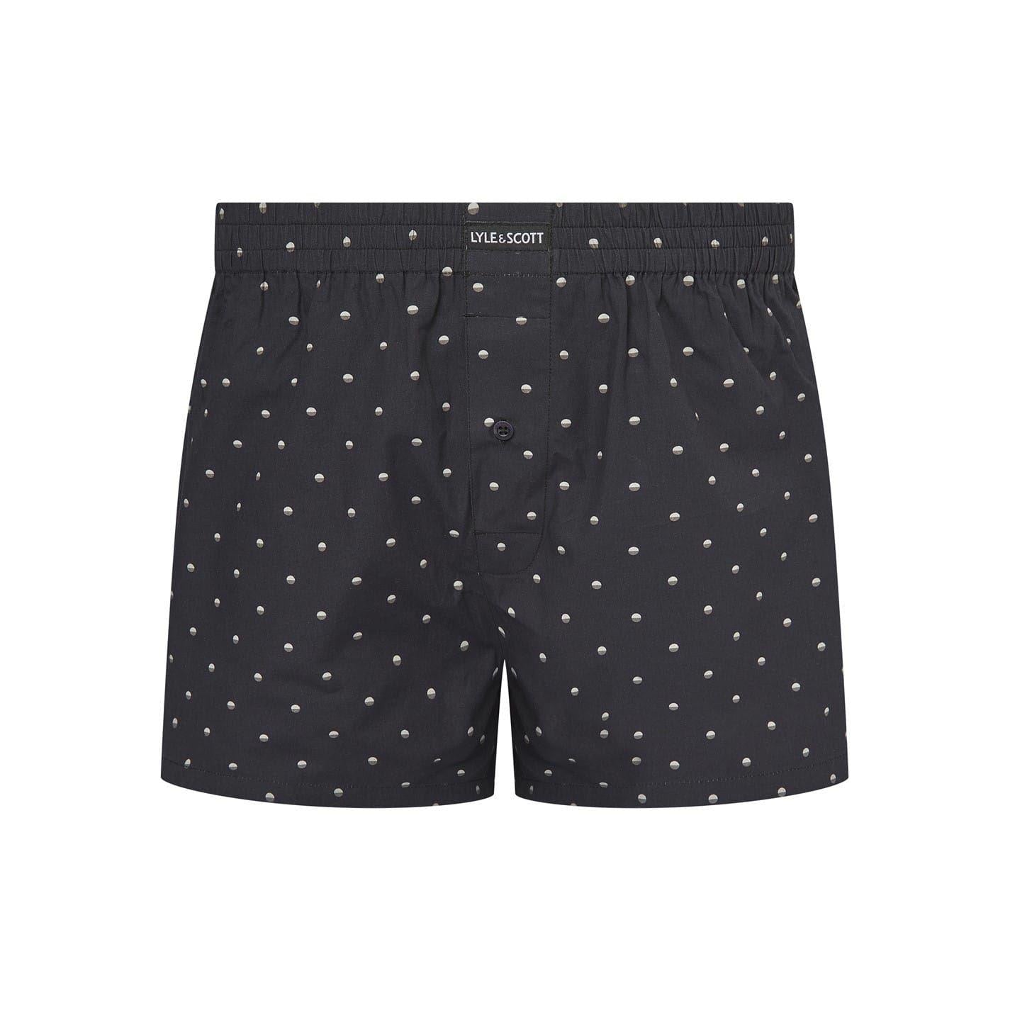 Polka Dot - Side - Lyle & Scott Mens Polka Dot Boxer Shorts (Pack of 3)