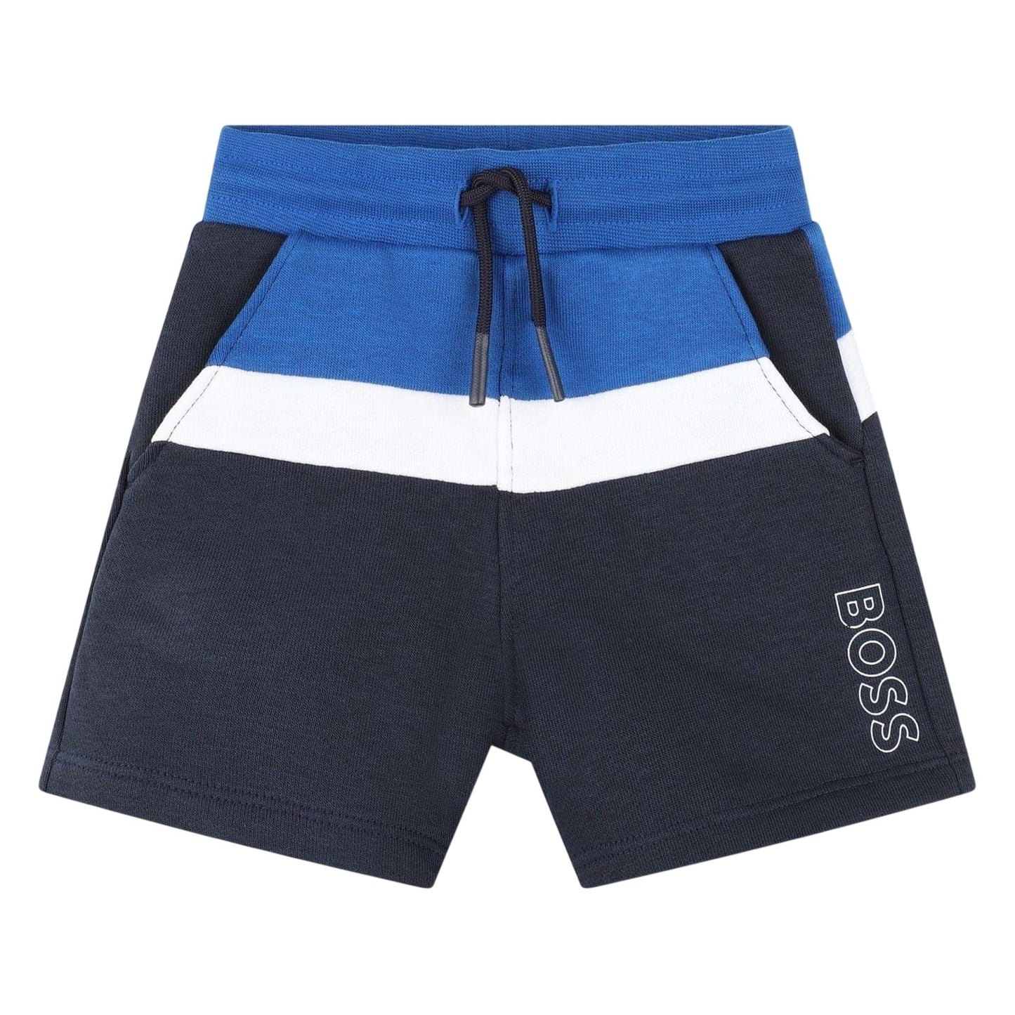 Navy - Front - Boss Baby Boys Jersey Swim Shorts