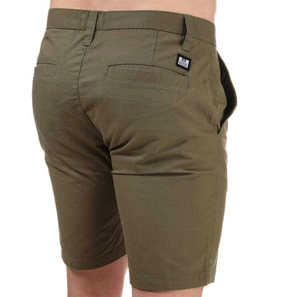 Khaki - Back - Weekend Offender Mens Chino Shorts