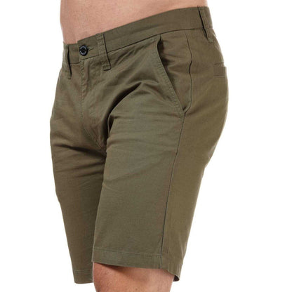 Khaki - Side - Weekend Offender Mens Chino Shorts