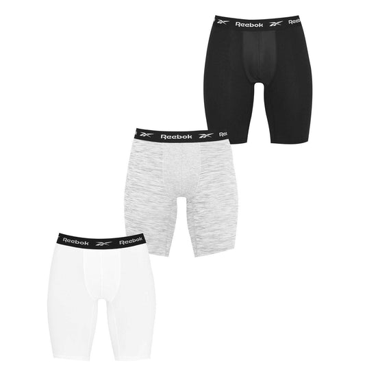 Black-White-Grey - Front - Reebok Mens Boxer Shorts