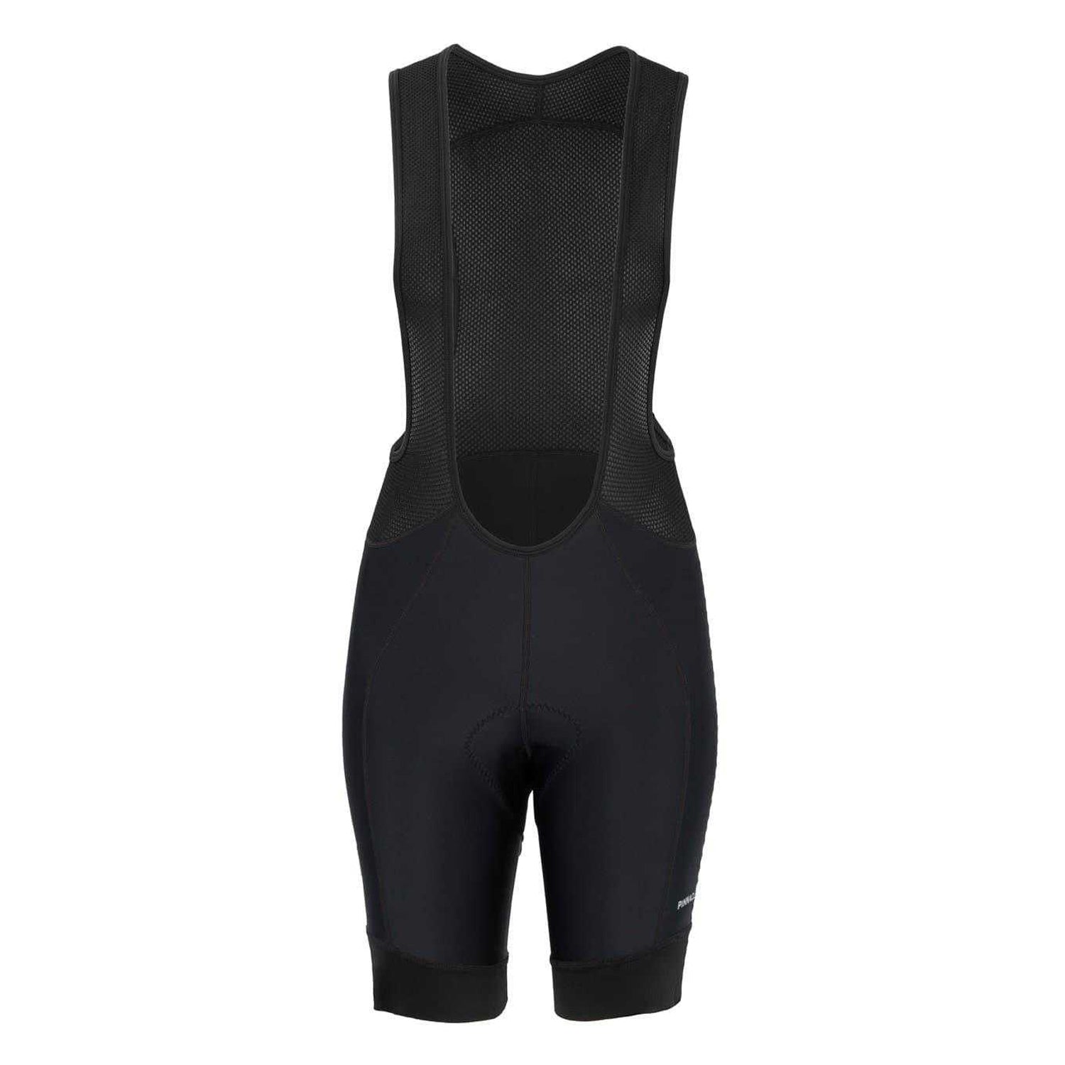 Black - Front - Pinnacle Womens-Ladies Cycling Bib Shorts