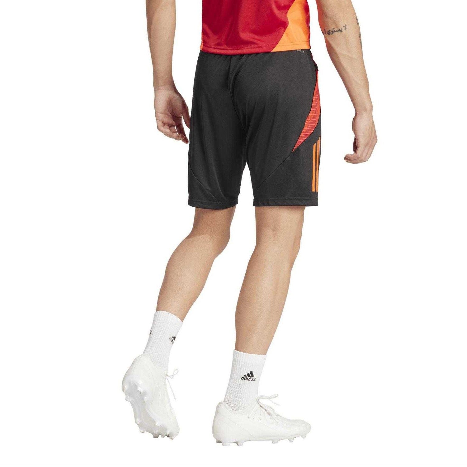 Black-Solar Red - Back - Adidas Mens Tiro 25 Competition Shorts