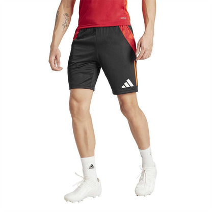 Black-Solar Red - Side - Adidas Mens Tiro 25 Competition Shorts
