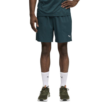 Green - Side - Puma Mens Tad Essentials Athletic Shorts