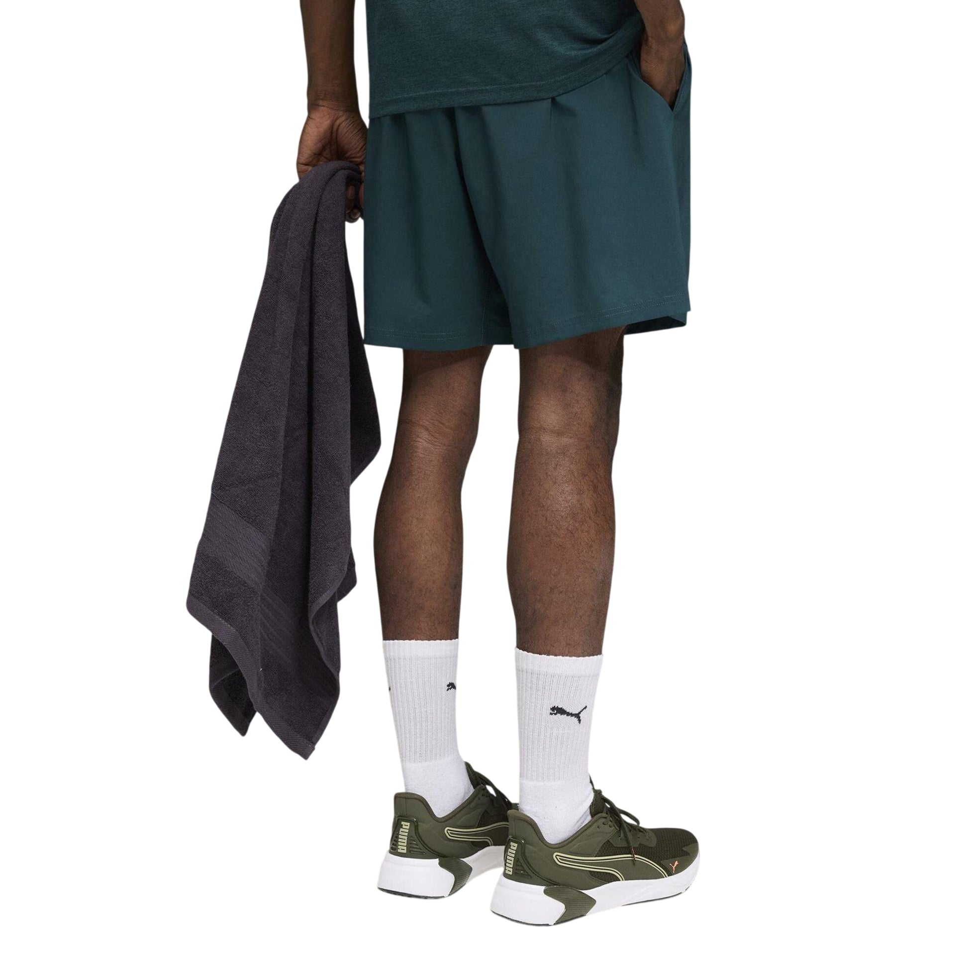Green - Lifestyle - Puma Mens Tad Essentials Athletic Shorts