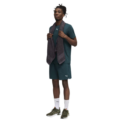 Green - Pack Shot - Puma Mens Tad Essentials Athletic Shorts