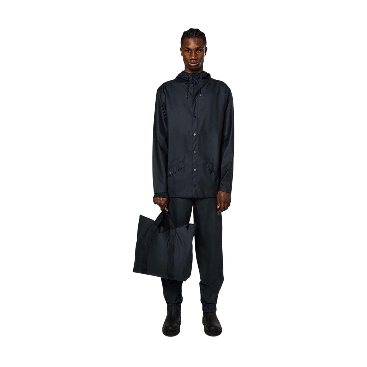 Black - Side - Rains Commuter Tote Bag
