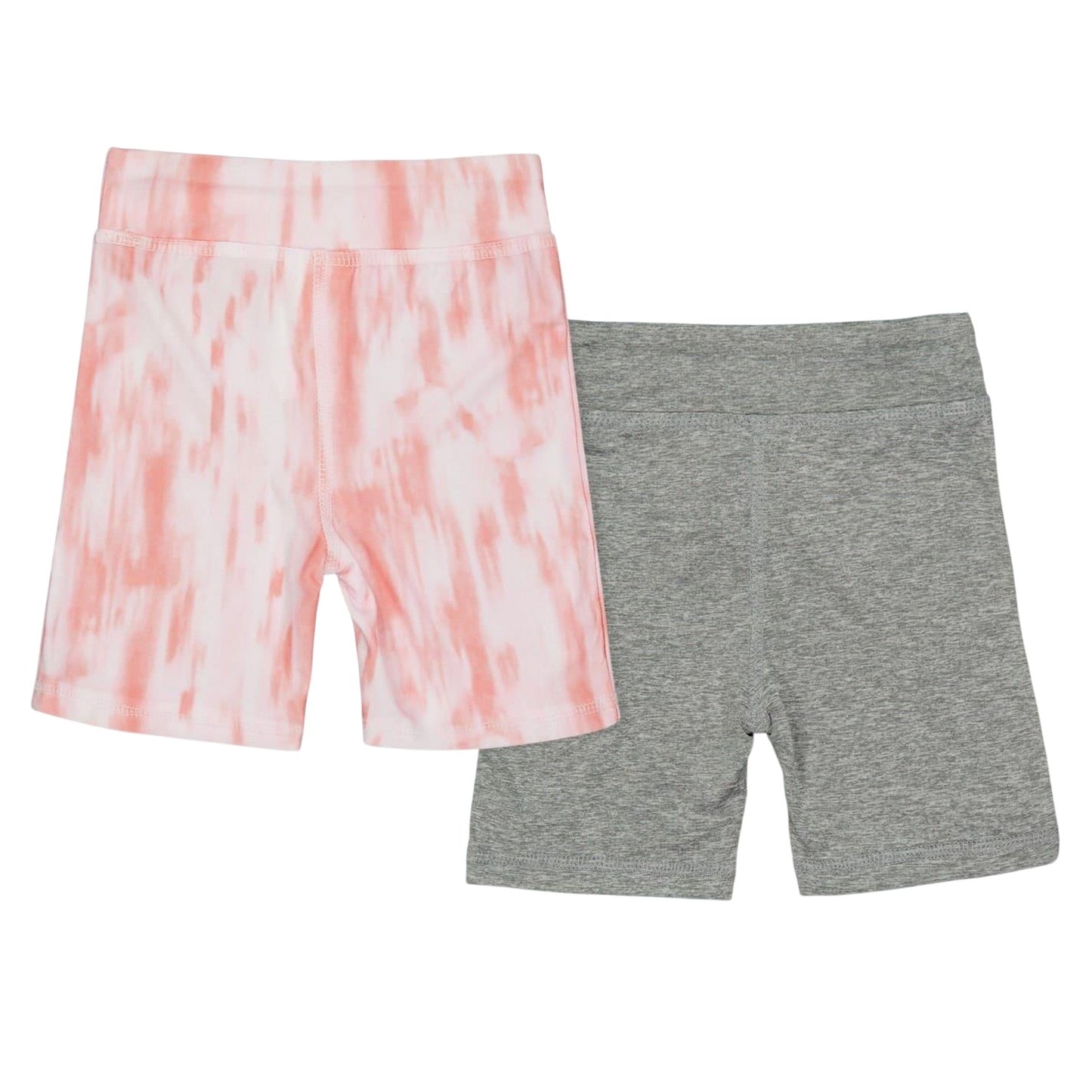 Silver Tie Dye - Back - Reebok Girls Tie Dye Biker Shorts (Pack of 2)