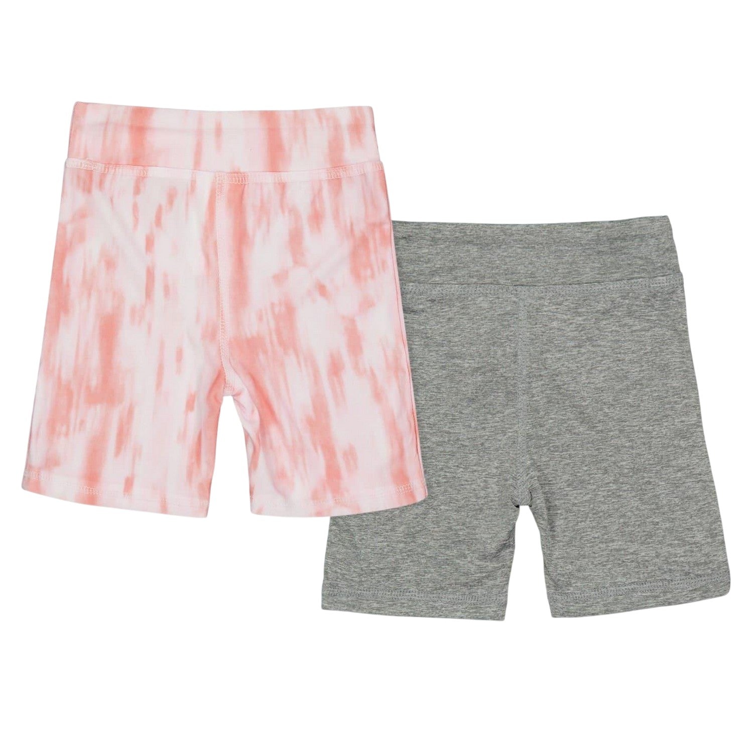 Silver Tie Dye - Back - Reebok Girls Tie Dye Biker Shorts (Pack of 2)