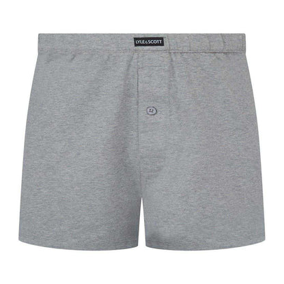 Grey-Blue - Lifestyle - Lyle & Scott Mens Plain Jersey Knit Boxer Shorts (Pack of 3)