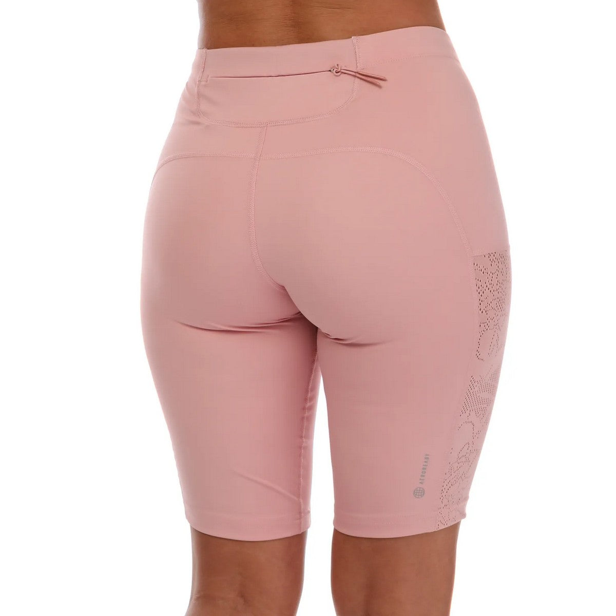 Mauve - Back - Adidas Womens-Ladies Fast Impact Lace Tight Running Shorts
