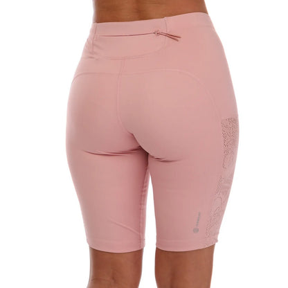 Mauve - Back - Adidas Womens-Ladies Fast Impact Lace Tight Running Shorts