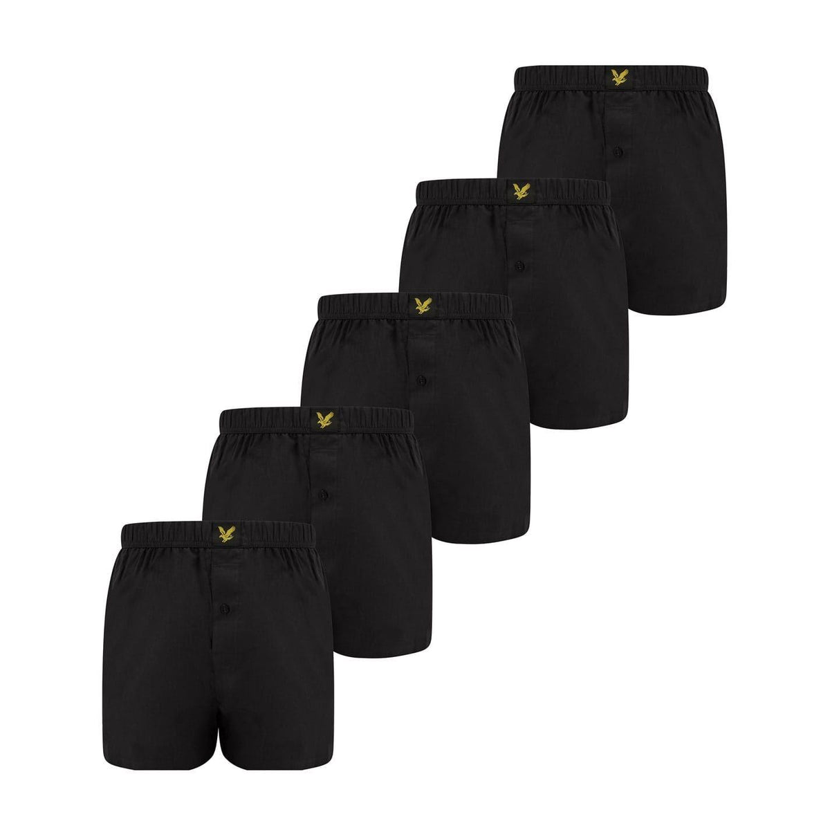 Black - Front - Lyle & Scott Mens Boxer Shorts (Pack of 5)