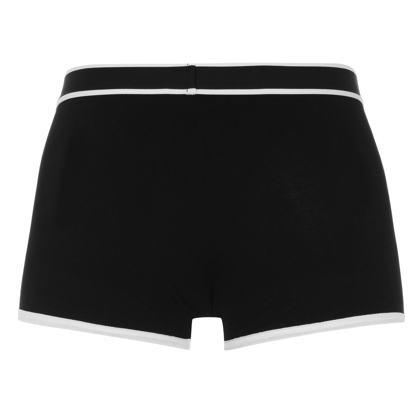 Black-White - Back - Balmain Mens Paris Logo Cotton Jersey Boxer Shorts