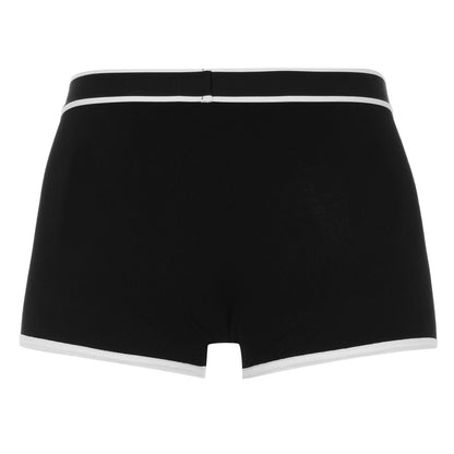 Black-White - Back - Balmain Mens Paris Logo Cotton Jersey Boxer Shorts