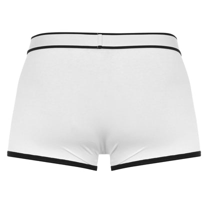 White - Back - Balmain Mens Paris Logo Cotton Jersey Boxer Shorts