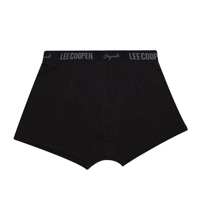 Core Black - Back - Lee Cooper Boys Elasticated Waist Comfort Boxer Shorts (Pack of 5)