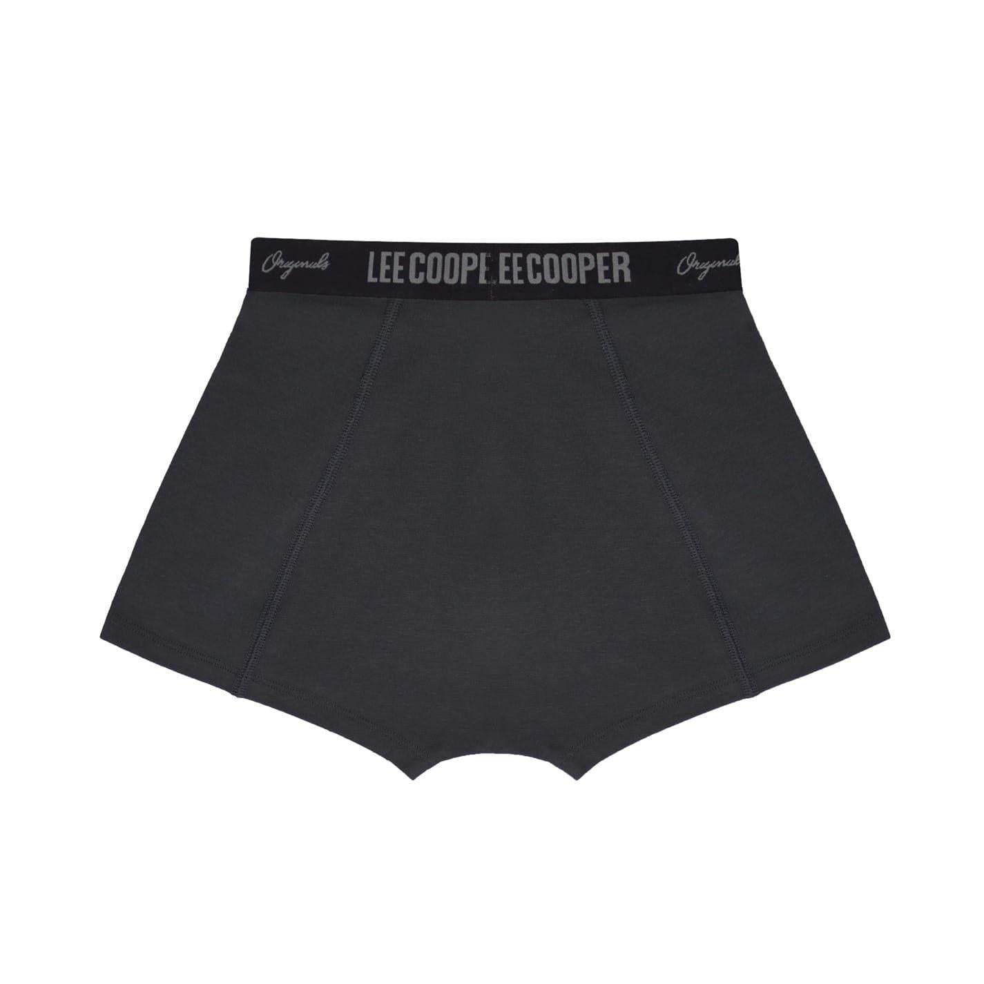 Core Black - Pack Shot - Lee Cooper Boys Elasticated Waist Comfort Boxer Shorts (Pack of 5)