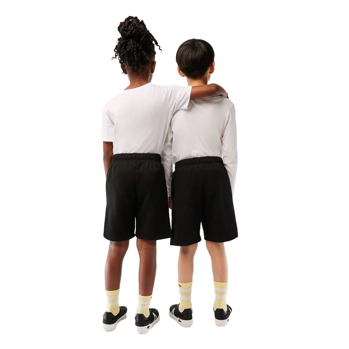 Black - Pack Shot - Lacoste Childrens-Kids Relaxed Fit Casual Shorts
