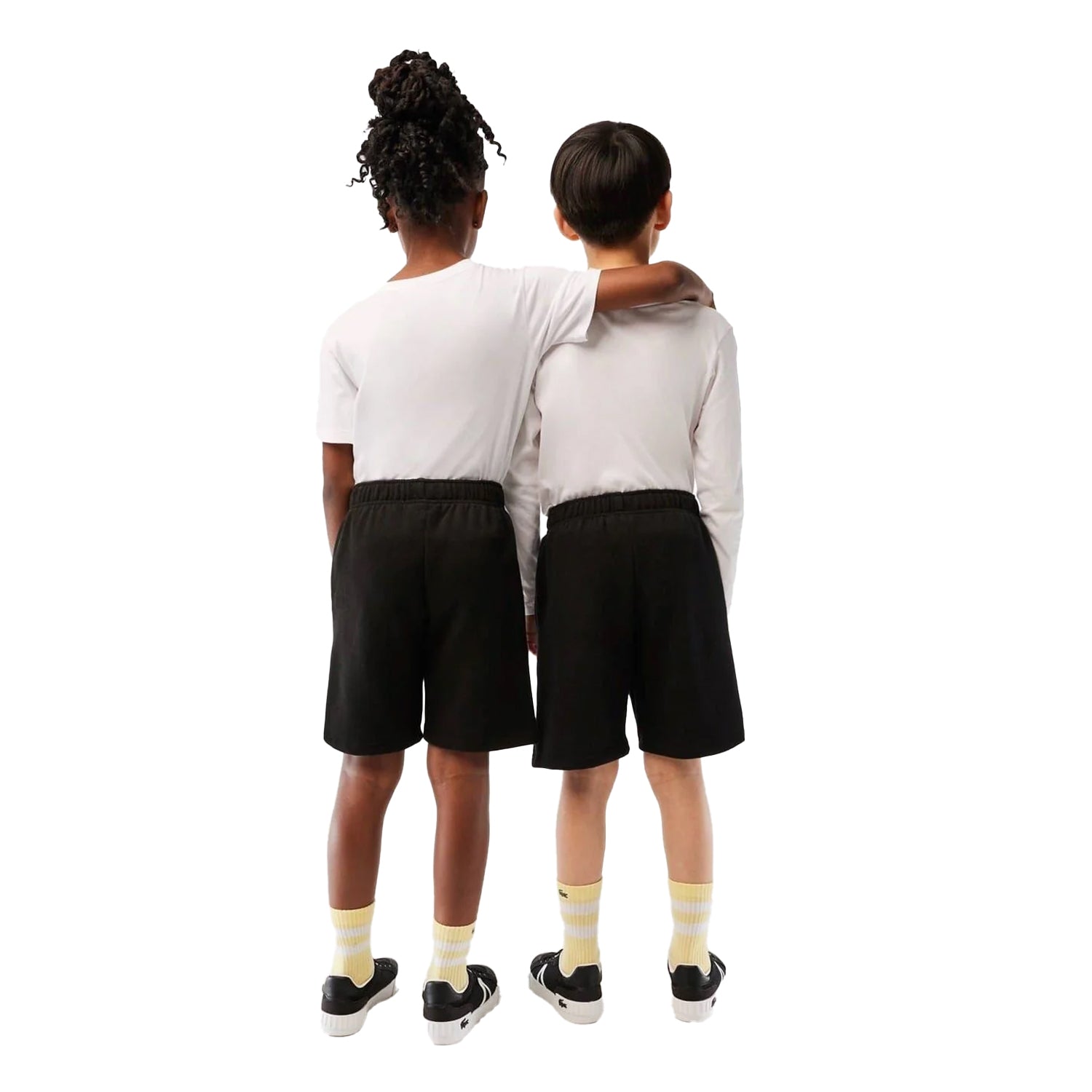 Black - Pack Shot - Lacoste Childrens-Kids Relaxed Fit Casual Shorts