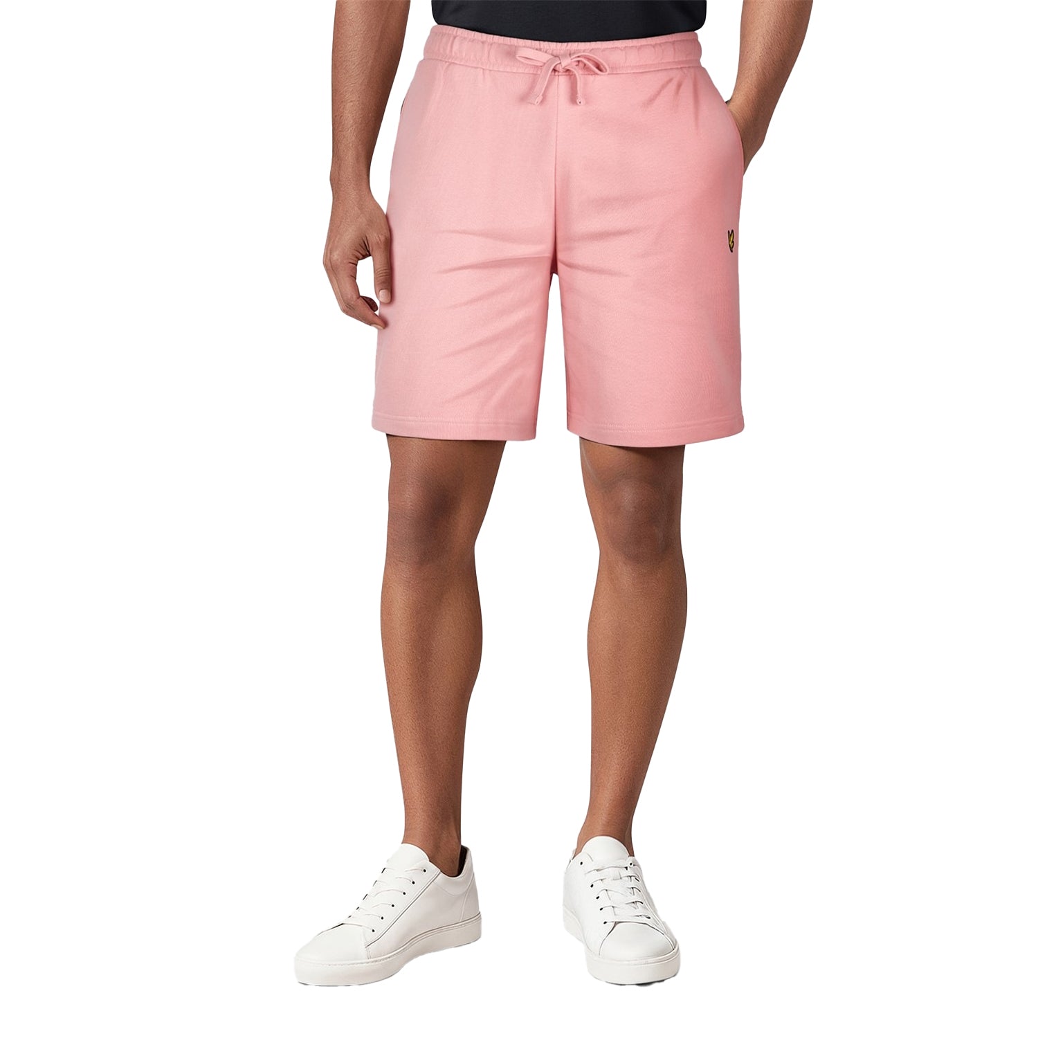 Palm Pink - Side - Lyle & Scott Mens Fleece Shorts