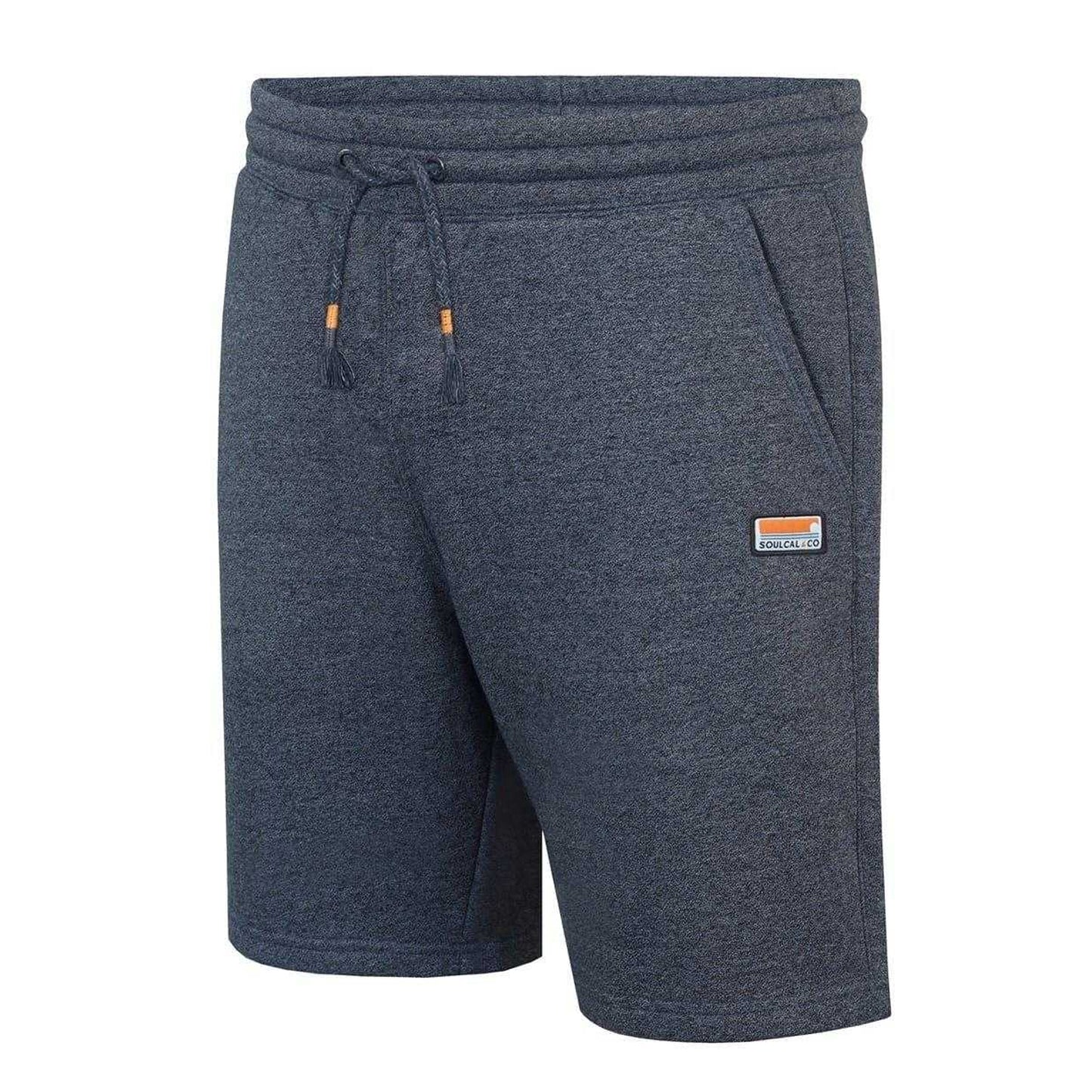 Charcoal Marl Marl - Back - SoulCal Mens Cotton Blend Sweat Shorts