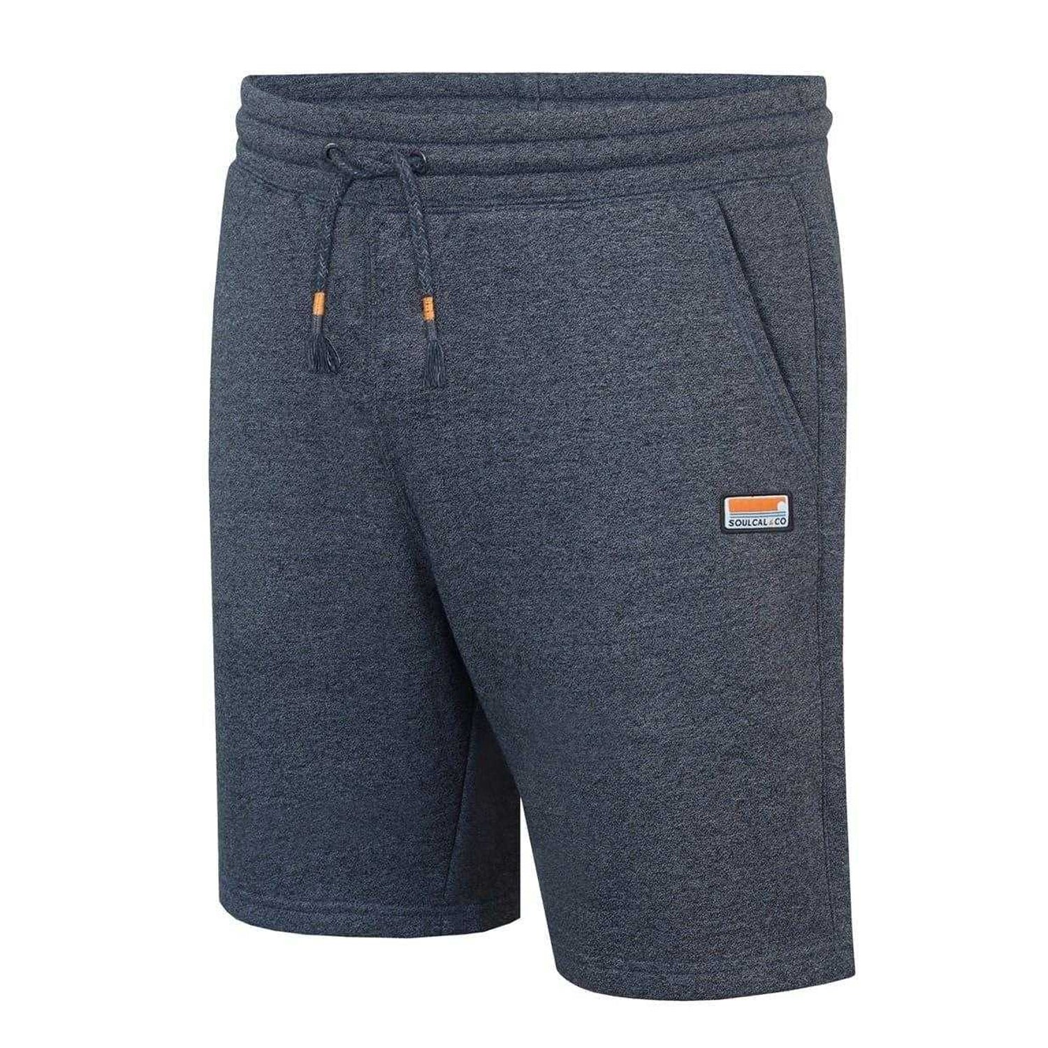 Charcoal Marl Marl - Back - SoulCal Mens Cotton Blend Sweat Shorts