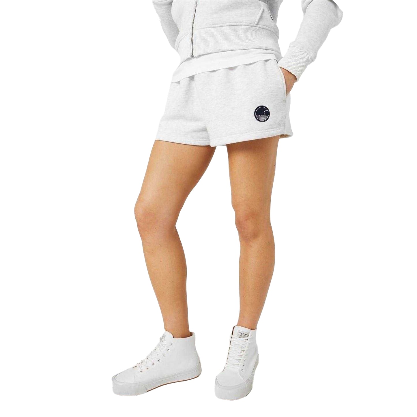 Ice Marl Marl - Side - SoulCal Womens-Ladies Fleece Relaxed Fit Shorts