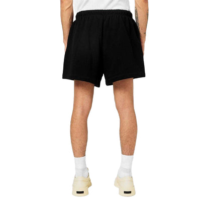 Black - Back - Essentials Mens Fleece Sweat Shorts