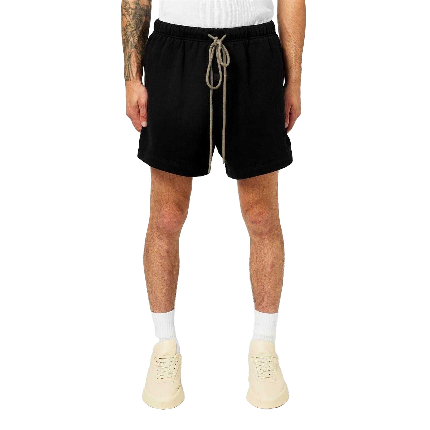 Black - Lifestyle - Essentials Mens Fleece Sweat Shorts